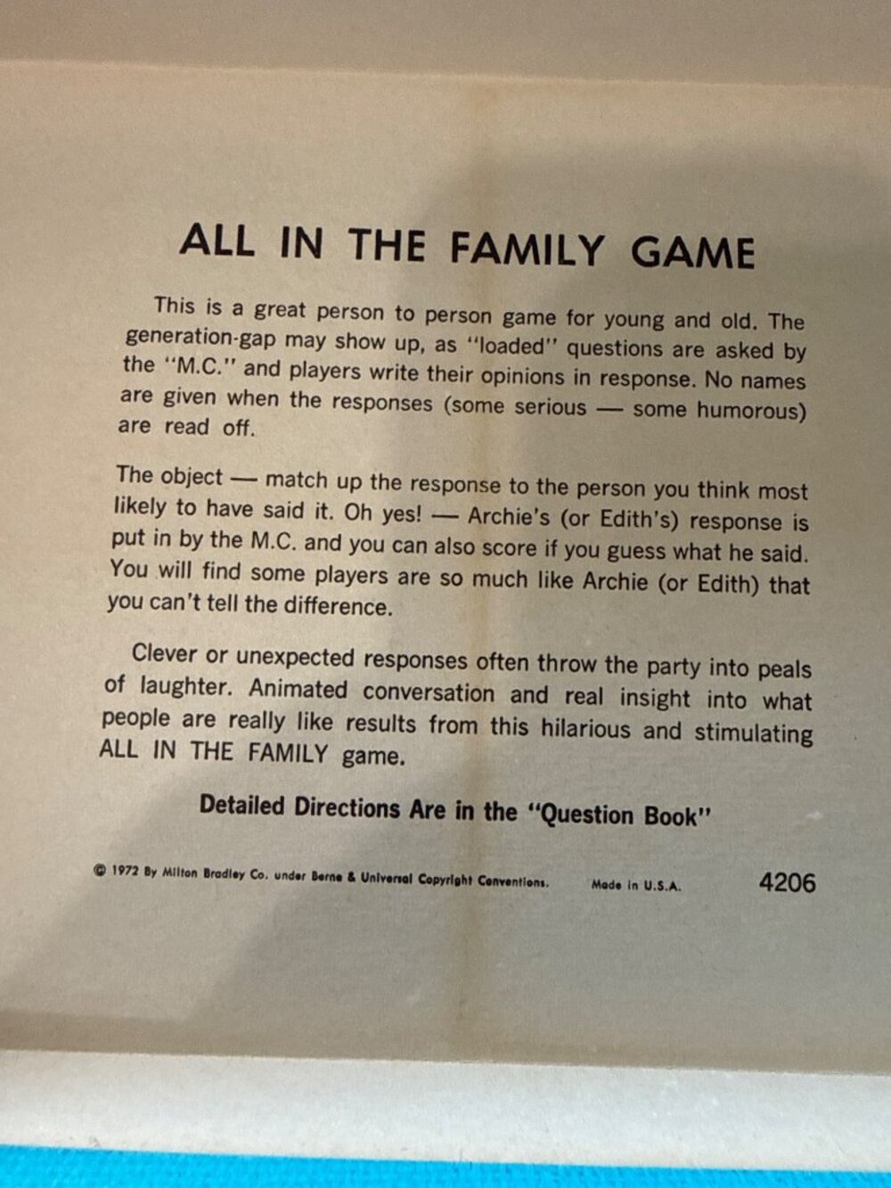 The All In The Family Game 1972 Milton Bradley Ages 10 To Adult Complete Box Set - Picture 3 of 7